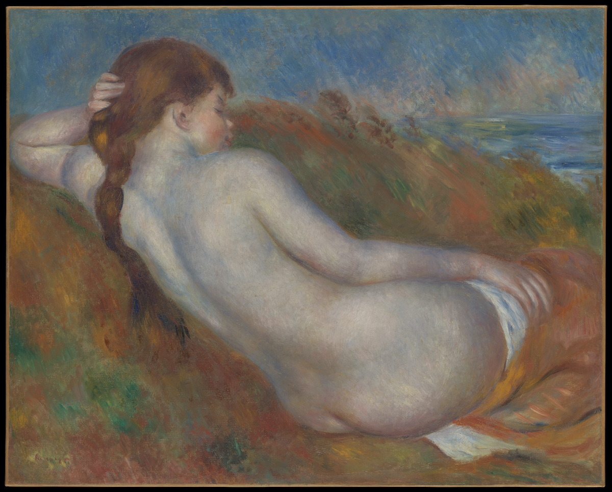 Pierre-Auguste Renoir, 'Reclining Nude,' 1883, oil on canvas.