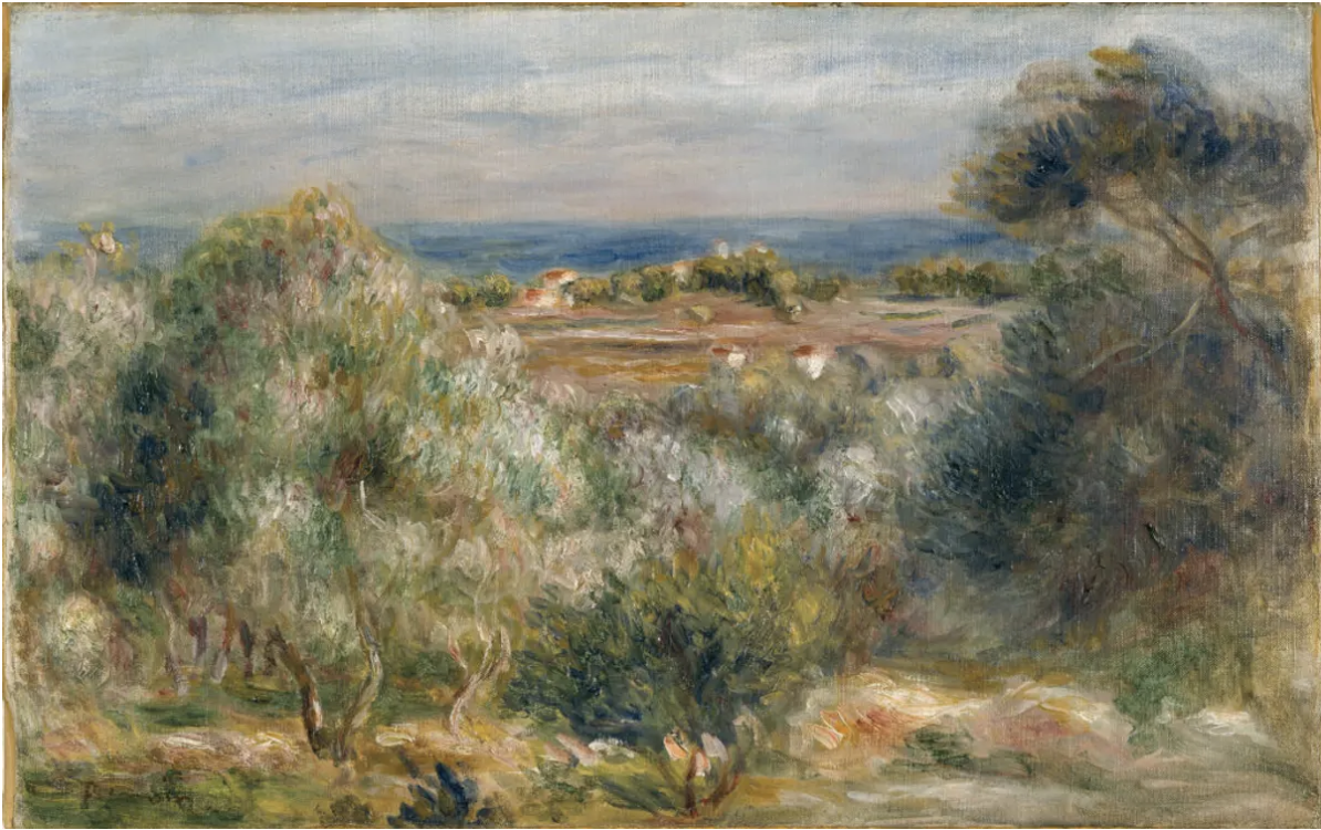 Pierre-Auguste Renoir: View of the Sea from Haut Cagnes, ca. 1910.